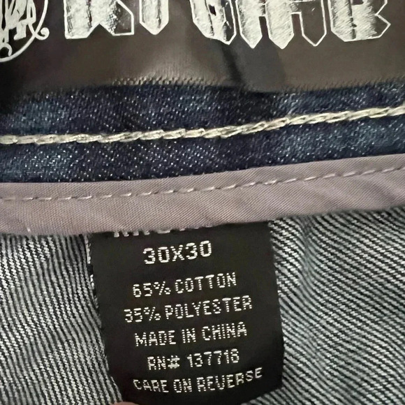 Krome men Light Blue distressed jeans denim Size 30x 30 - Picture 5 of 7